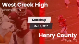 Matchup: West Creek High vs. Henry County  2017