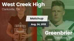 Matchup: West Creek High vs. Greenbrier  2018