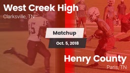 Matchup: West Creek High vs. Henry County  2018