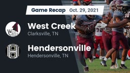 Recap: West Creek  vs. Hendersonville  2021