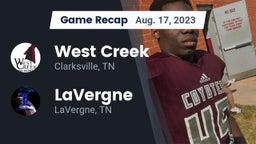 Recap: West Creek  vs. LaVergne  2023