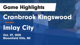 Cranbrook Kingswood  vs Imlay City  Game Highlights - Oct. 29, 2020