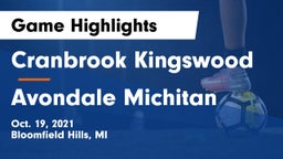 Cranbrook Kingswood  vs Avondale  Michitan Game Highlights - Oct. 19, 2021