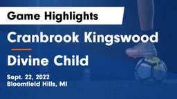Cranbrook Kingswood  vs Divine Child  Game Highlights - Sept. 22, 2022