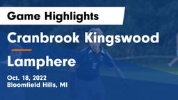 Cranbrook Kingswood  vs Lamphere  Game Highlights - Oct. 18, 2022