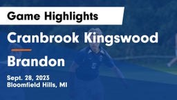 Cranbrook Kingswood  vs Brandon  Game Highlights - Sept. 28, 2023