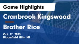 Cranbrook Kingswood  vs Brother Rice  Game Highlights - Oct. 17, 2023