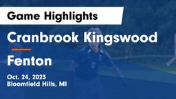 Cranbrook Kingswood  vs Fenton Game Highlights - Oct. 24, 2023