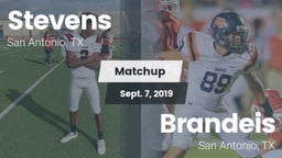 Matchup: Stevens  vs. Brandeis  2019