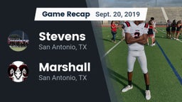 Recap: Stevens  vs. Marshall  2019