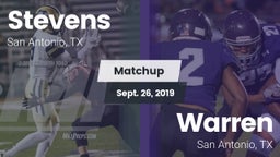 Matchup: Stevens  vs. Warren  2019