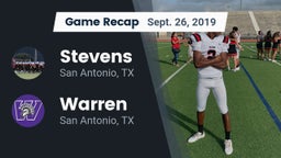 Recap: Stevens  vs. Warren  2019