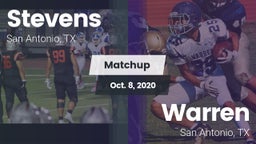 Matchup: Stevens  vs. Warren  2020