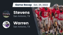 Recap: Stevens  vs. Warren  2022
