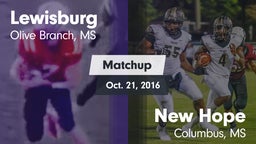 Matchup: Lewisburg vs. New Hope  2016