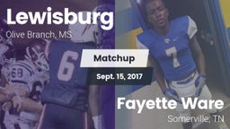 Matchup: Lewisburg vs. Fayette Ware  2017