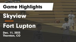 Skyview  vs Fort Lupton  Game Highlights - Dec. 11, 2023