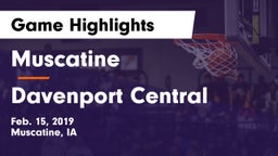 Muscatine  vs Davenport Central  Game Highlights - Feb. 15, 2019