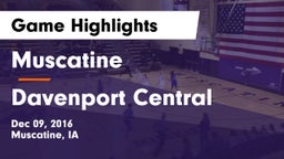 Muscatine  vs Davenport Central  Game Highlights - Dec 09, 2016