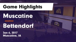 Muscatine  vs Bettendorf  Game Highlights - Jan 6, 2017