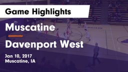 Muscatine  vs Davenport West  Game Highlights - Jan 10, 2017