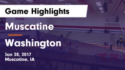 Muscatine  vs Washington  Game Highlights - Jan 28, 2017