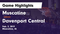 Muscatine  vs Davenport Central  Game Highlights - Feb. 2, 2019