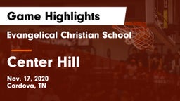 Evangelical Christian School vs Center Hill  Game Highlights - Nov. 17, 2020