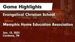 Evangelical Christian School vs Memphis Home Education Association Game Highlights - Jan. 13, 2023
