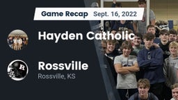 Recap: Hayden Catholic  vs. Rossville  2022