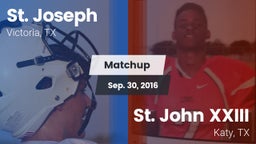 Matchup: St. Joseph High vs. St. John XXIII  2016