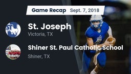 Recap: St. Joseph  vs. Shiner St. Paul Catholic School 2018
