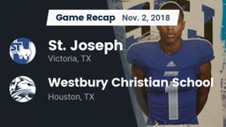 Recap: St. Joseph  vs. Westbury Christian School 2018