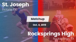 Matchup: St. Joseph High vs. Rocksprings High 2019