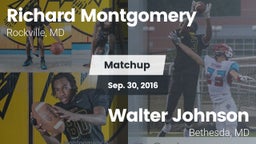 Matchup: Richard Montgomery vs. Walter Johnson  2016