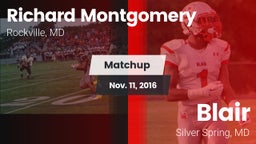 Matchup: Richard Montgomery vs. Blair  2016