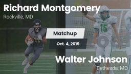 Matchup: Richard Montgomery vs. Walter Johnson  2019