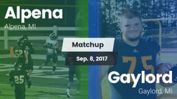 Matchup: Alpena  vs. Gaylord  2017