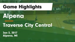 Alpena  vs Traverse City Central  Game Highlights - Jan 3, 2017