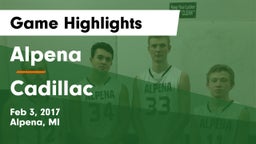 Alpena  vs Cadillac  Game Highlights - Feb 3, 2017