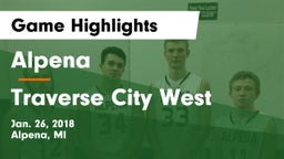 Alpena  vs Traverse City West  Game Highlights - Jan. 26, 2018
