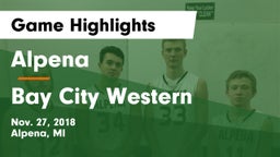 Alpena  vs Bay City Western  Game Highlights - Nov. 27, 2018
