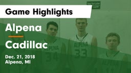 Alpena  vs Cadillac  Game Highlights - Dec. 21, 2018