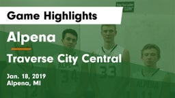 Alpena  vs Traverse City Central  Game Highlights - Jan. 18, 2019