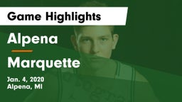 Alpena  vs Marquette  Game Highlights - Jan. 4, 2020