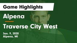 Alpena  vs Traverse City West  Game Highlights - Jan. 9, 2020