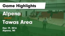 Alpena  vs Tawas Area  Game Highlights - Dec 19, 2016