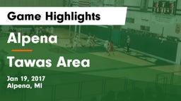 Alpena  vs Tawas Area  Game Highlights - Jan 19, 2017