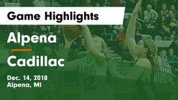 Alpena  vs Cadillac  Game Highlights - Dec. 14, 2018