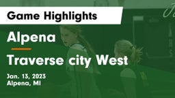 Alpena  vs Traverse city West  Game Highlights - Jan. 13, 2023